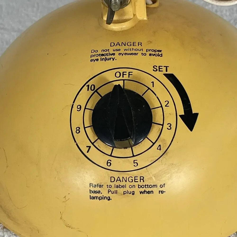 Vintage General Electric Deluxe Time A Tan Sun Lamp RSK6 1984 WORKS